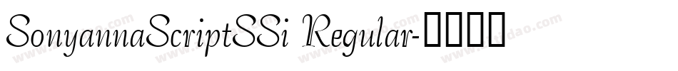 SonyannaScriptSSi Regular字体转换